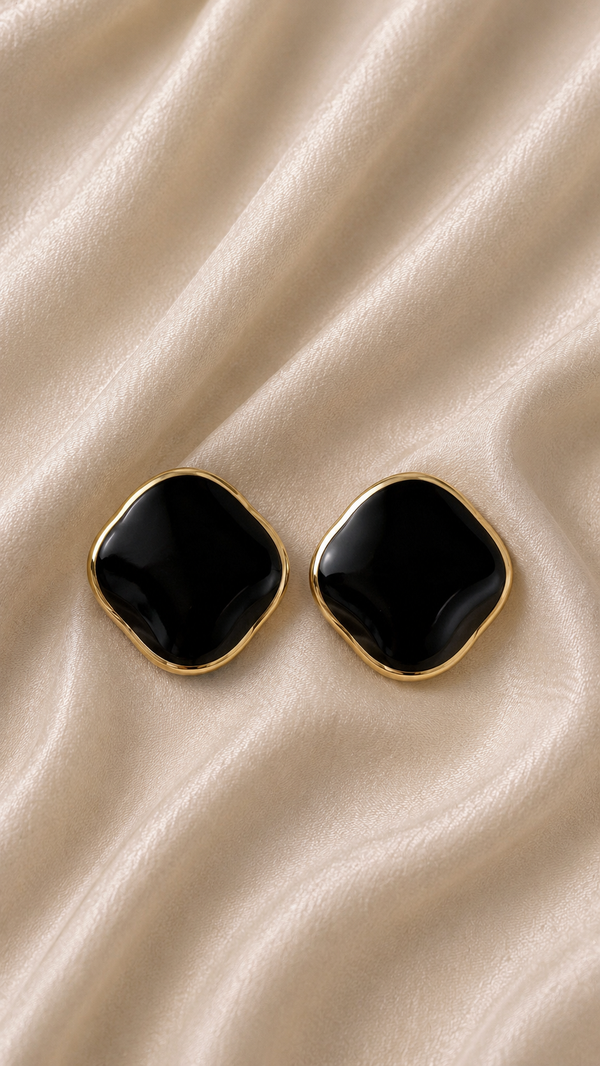 Boucles d’oreilles NINA noir