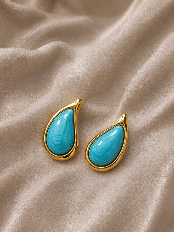 Boucles d’oreilles STEPH bleu